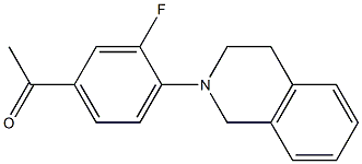 1-[3-fluoro-4-(1,2,3,4-tetrahydroisoquinolin-2-yl)phenyl]ethan-1-one Struktur