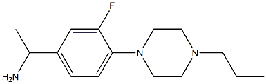 1-[3-fluoro-4-(4-propylpiperazin-1-yl)phenyl]ethan-1-amine Struktur