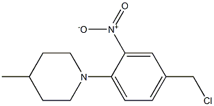 1-[4-(chloromethyl)-2-nitrophenyl]-4-methylpiperidine Struktur