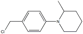 1-[4-(chloromethyl)phenyl]-2-methylpiperidine Struktur