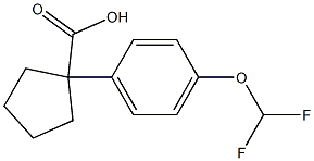 1-[4-(difluoromethoxy)phenyl]cyclopentane-1-carboxylic acid Struktur