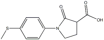 1-[4-(methylthio)phenyl]-2-oxopyrrolidine-3-carboxylic acid Struktur