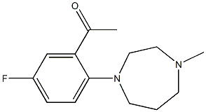 1-[5-fluoro-2-(4-methyl-1,4-diazepan-1-yl)phenyl]ethan-1-one Struktur