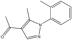 1-[5-methyl-1-(2-methylphenyl)-1H-pyrazol-4-yl]ethan-1-one Struktur