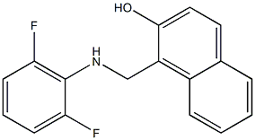 1-{[(2,6-difluorophenyl)amino]methyl}naphthalen-2-ol Struktur