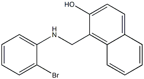 1-{[(2-bromophenyl)amino]methyl}naphthalen-2-ol Struktur