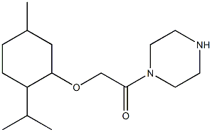 1-{[(2-isopropyl-5-methylcyclohexyl)oxy]acetyl}piperazine Struktur