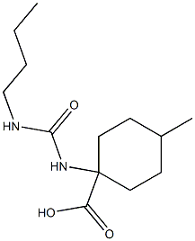 1-{[(butylamino)carbonyl]amino}-4-methylcyclohexanecarboxylic acid Struktur