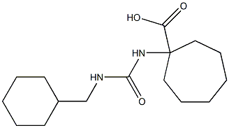 1-{[(cyclohexylmethyl)carbamoyl]amino}cycloheptane-1-carboxylic acid Struktur