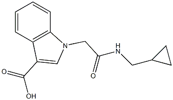 1-{[(cyclopropylmethyl)carbamoyl]methyl}-1H-indole-3-carboxylic acid Struktur