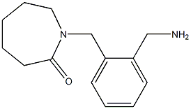 1-{[2-(aminomethyl)phenyl]methyl}azepan-2-one Struktur