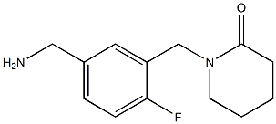 1-{[5-(aminomethyl)-2-fluorophenyl]methyl}piperidin-2-one Struktur