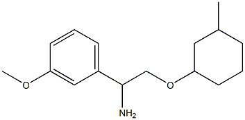 1-{1-amino-2-[(3-methylcyclohexyl)oxy]ethyl}-3-methoxybenzene Struktur