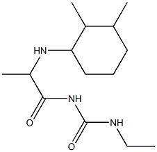 1-{2-[(2,3-dimethylcyclohexyl)amino]propanoyl}-3-ethylurea Struktur