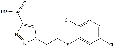 1-{2-[(2,5-dichlorophenyl)sulfanyl]ethyl}-1H-1,2,3-triazole-4-carboxylic acid Struktur