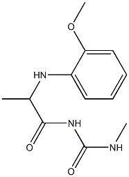 1-{2-[(2-methoxyphenyl)amino]propanoyl}-3-methylurea Struktur