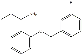 1-{2-[(3-fluorobenzyl)oxy]phenyl}propan-1-amine Struktur