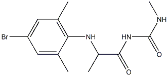 1-{2-[(4-bromo-2,6-dimethylphenyl)amino]propanoyl}-3-methylurea Struktur