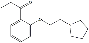 1-{2-[2-(pyrrolidin-1-yl)ethoxy]phenyl}propan-1-one Struktur