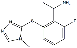 1-{2-fluoro-6-[(4-methyl-4H-1,2,4-triazol-3-yl)sulfanyl]phenyl}ethan-1-amine Struktur