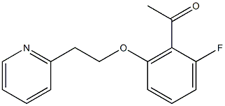 1-{2-fluoro-6-[2-(pyridin-2-yl)ethoxy]phenyl}ethan-1-one Struktur