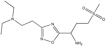 1-{3-[2-(diethylamino)ethyl]-1,2,4-oxadiazol-5-yl}-3-methanesulfonylpropan-1-amine Struktur