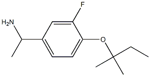 1-{3-fluoro-4-[(2-methylbutan-2-yl)oxy]phenyl}ethan-1-amine Struktur