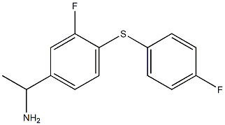 1-{3-fluoro-4-[(4-fluorophenyl)sulfanyl]phenyl}ethan-1-amine Struktur