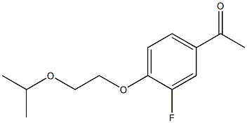 1-{3-fluoro-4-[2-(propan-2-yloxy)ethoxy]phenyl}ethan-1-one Struktur