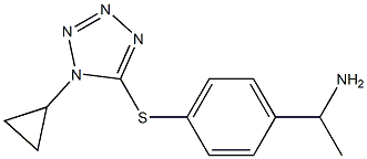 1-{4-[(1-cyclopropyl-1H-1,2,3,4-tetrazol-5-yl)sulfanyl]phenyl}ethan-1-amine Struktur