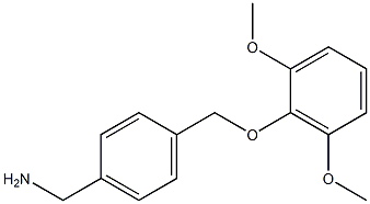 1-{4-[(2,6-dimethoxyphenoxy)methyl]phenyl}methanamine Struktur