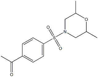 1-{4-[(2,6-dimethylmorpholine-4-)sulfonyl]phenyl}ethan-1-one Struktur