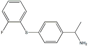 1-{4-[(2-fluorophenyl)sulfanyl]phenyl}ethan-1-amine Struktur