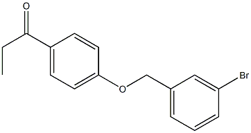 1-{4-[(3-bromophenyl)methoxy]phenyl}propan-1-one Struktur