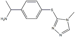 1-{4-[(4-methyl-4H-1,2,4-triazol-3-yl)sulfanyl]phenyl}ethan-1-amine Struktur