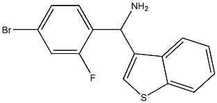 1-benzothiophen-3-yl(4-bromo-2-fluorophenyl)methanamine Struktur