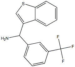 1-benzothiophen-3-yl[3-(trifluoromethyl)phenyl]methanamine Struktur