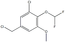 1-chloro-5-(chloromethyl)-2-(difluoromethoxy)-3-methoxybenzene Struktur