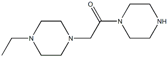 1-ethyl-4-(2-oxo-2-piperazin-1-ylethyl)piperazine Struktur