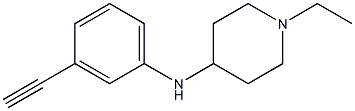 1-ethyl-N-(3-ethynylphenyl)piperidin-4-amine Struktur