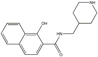 1-hydroxy-N-(piperidin-4-ylmethyl)-2-naphthamide Struktur