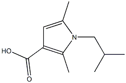 1-isobutyl-2,5-dimethyl-1H-pyrrole-3-carboxylic acid Struktur