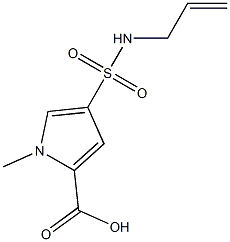 1-methyl-4-(prop-2-en-1-ylsulfamoyl)-1H-pyrrole-2-carboxylic acid Struktur