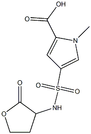 1-methyl-4-[(2-oxooxolan-3-yl)sulfamoyl]-1H-pyrrole-2-carboxylic acid Struktur