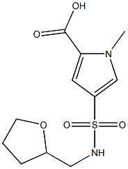 1-methyl-4-{[(tetrahydrofuran-2-ylmethyl)amino]sulfonyl}-1H-pyrrole-2-carboxylic acid Struktur