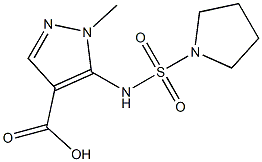 1-methyl-5-[(pyrrolidine-1-sulfonyl)amino]-1H-pyrazole-4-carboxylic acid Struktur