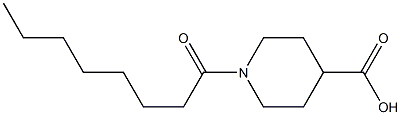 1-octanoylpiperidine-4-carboxylic acid Struktur