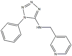 1-phenyl-N-(pyridin-3-ylmethyl)-1H-1,2,3,4-tetrazol-5-amine Struktur