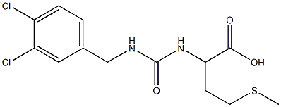 2-({[(3,4-dichlorophenyl)methyl]carbamoyl}amino)-4-(methylsulfanyl)butanoic acid Struktur