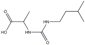 2-({[(3-methylbutyl)amino]carbonyl}amino)propanoic acid Struktur